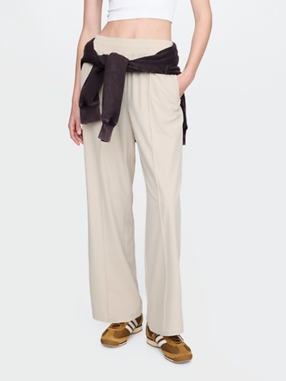 NWT GAP FIT 34” Tall Tech High Rise Split-Hem Pants Lightweight Summer Outdoor